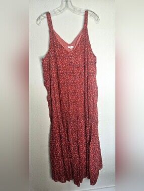 Joie Pink and Red Patterned Sleeveless Dress